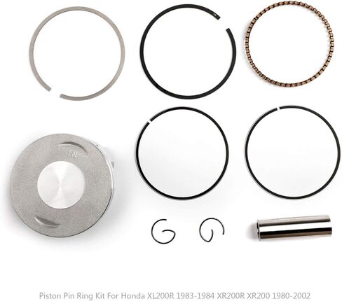 طقم حلقة المكبس Areyourshop + 0.50 مم لسيارة Honda XL200R 1983-1984، XR200R 1981-2002، XR200 1980-1983 حجم التجويف 66.00 مم in Kuwait