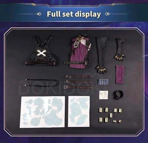 KIRA KIRA Game Cosplay Costume Doki-SR Upgraded Vest Sleeves Pants Outfits Halloween Costume in Saudi Arabia