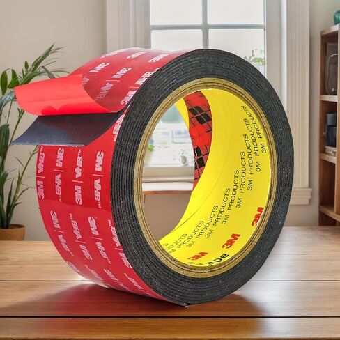 شريط مزدوج الجوانب عالي التحمل، شريط إسفنجي مقاوم للماء لاصق قوي بطول 10 أقدام × 1.2 بوصة، شرائط لاصقة مقاومة لدرجات الحرارة العالية للجدران، السيارات، في الهواء الطلق in Kuwait