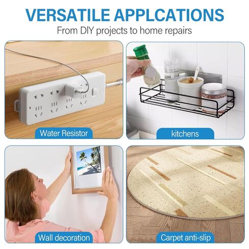 شريط مزدوج الجوانب عالي التحمل، شريط إسفنجي مقاوم للماء لاصق قوي بطول 10 أقدام × 1.2 بوصة، شرائط لاصقة مقاومة لدرجات الحرارة العالية للجدران، السيارات، في الهواء الطلق in Kuwait