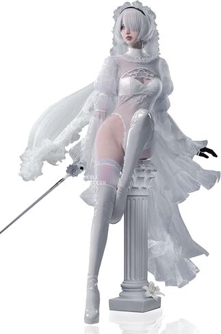 miccostumes Women's Costume 2B Cosplay White Wedding Suit Bride Bodysuit in Saudi Arabia