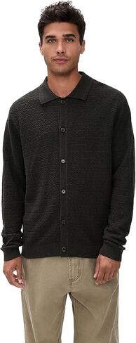 NN07 Men's Navi Cotton Full Button Sweater in Saudi Arabia