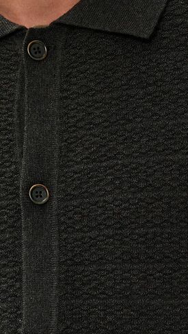 NN07 Men's Navi Cotton Full Button Sweater in Saudi Arabia