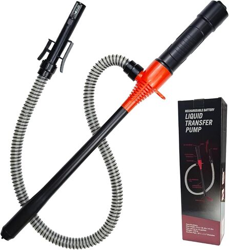 مضخة نقل الوقود المحمولة ببطارية ليثيوم 3.2GPM للغاز والديزل والماء ومضخة سيفون الغاز للبنزين والسيارات والدراجات النارية والتخييم ومدرجة في قائمة UL&CE، قابلة لإعادة الشحن عبر النوع C in Kuwait