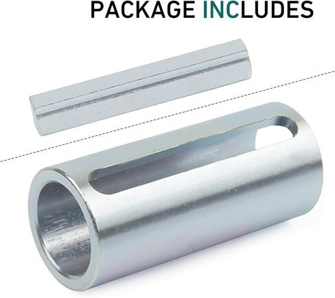 Car Engine Pulley Crank Shaft Sleeve, 3/4" to 1" Stainless Steel Shaft Adapter with W/STEP Key, Stabilizing Support Sheave Bushing, Universal Protective Transmission Component (Silver) in Saudi Arabia