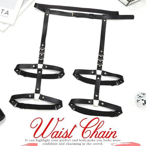 REETAN Fashion Thigh Harness Leather Goth Leg Body Accessories for Women in Saudi Arabia