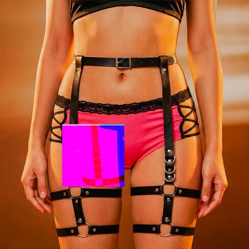 REETAN Fashion Thigh Harness Leather Goth Leg Body Accessories for Women in Saudi Arabia