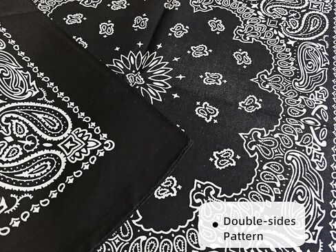 مجموعة هدايا من 5 قطع من باندانا للرجال والنساء، 100% قطن ناعم، منديل كبير مقاس 22 × 22 بوصة، منديل كاوبوي هانكي (بورجوندي/أبيض/أسود/كحلي/أحمر) in Kuwait