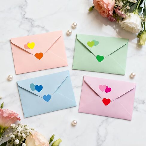 Anwyll 6000Pcs Heart Stickers - 1/2Inch Tiny Mini Small Heart Shape Sticker for Teen Adult Happy Valentines Day Hearts Stickers Self Adhesive Love Sticker for Envelope Seal Card Crafts Gift Packaging in Saudi Arabia