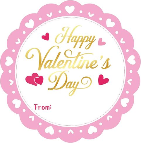 ملصقات عيد الحب السعيد - ملصقات بطاقات هدايا عيد الحب مقاس 2 بوصة 60 قطعة من ملصقات تصميم القلب لعيد الحب من ملصقات لأختام المغلف وبطاقات ديكورات عيد الحب in Kuwait