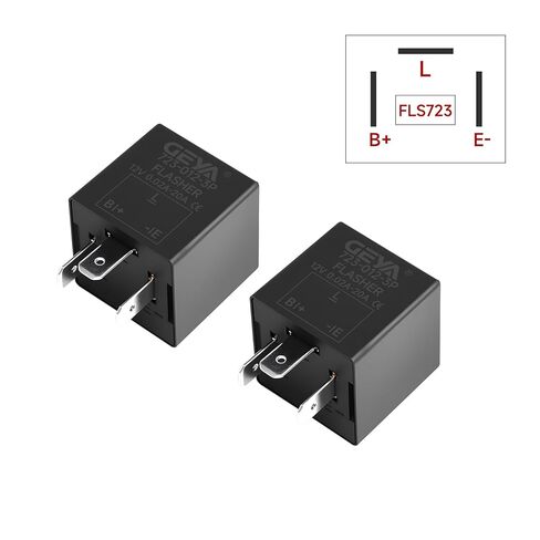 2 Pcs 3 Pin Electronic Flasher Relay, 12V 0.02A-20A Turn Signal Relays, Led Light Bulbs Flasher Relay Fix, Common with CF13 JL-02 EP34 （Pack of 2 in Saudi Arabia