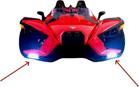 LED DRL & Amber Turn Signal 2PCS Kit for Polaris Slingshot - White Fog Daytime Light in Kuwait