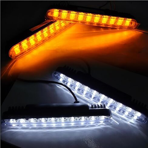 LED DRL & Amber Turn Signal 2PCS Kit for Polaris Slingshot - White Fog Daytime Light in Kuwait