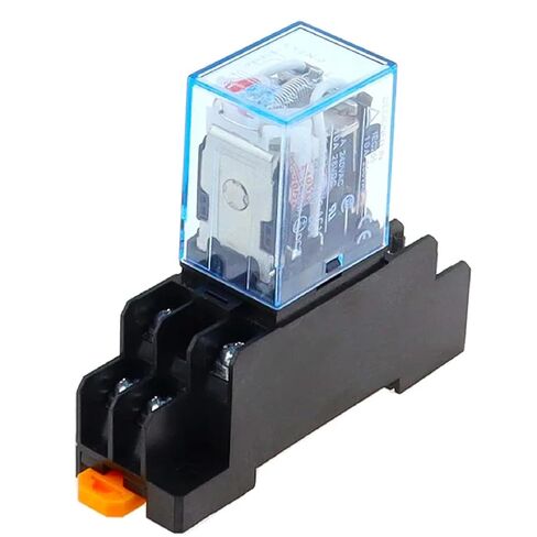 LY2NJ 10A 8 Pin DPDT مرحل الطاقة مع قاعدة المقبس، تيار مستمر 12 فولت/24 فولت/36 فولت/48 فولت/110 فولت/220 فولت، HH62P HHC68A-2Z، مرحل ملف، معتمد من CE (36 فولت تيار مستمر) in Saudi Arabia