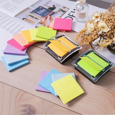 (18 Pack) Pop Up Sticky Notes Refill,3x3 in Popup Notepads,Accordion Stickies Super Sticking Power,Office School Memo Note Pads Bright Colors,Post on Windows Doors,Recyclable,Easy to Write on in Saudi Arabia