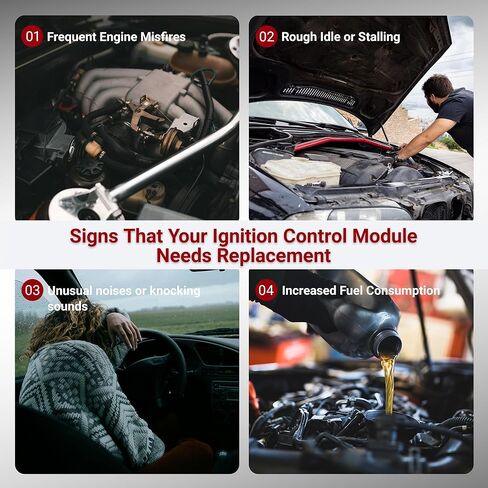 Ignition Control Module Compatible with Chevy Express Silverado Suburban C1500 C2500 C3500 Blazer Replacement for GMC Savana Sonoma Yukon K1500 K2500 K3500, Replaces 16201599 LX381 in Kuwait