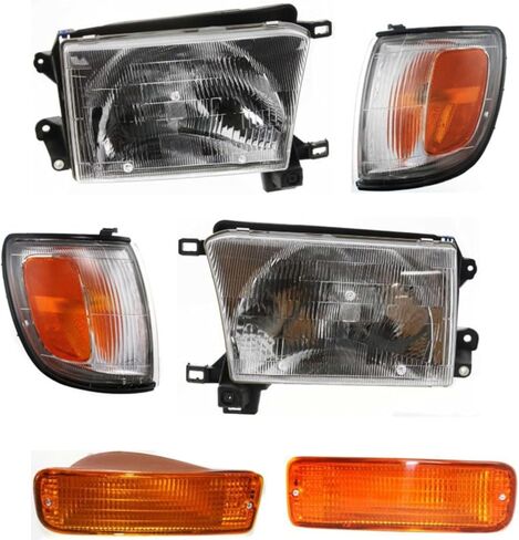 مجموعة المصابيح الأمامية البديلة للسائق والركاب تناسب Toyota 4Runner 1996-1997 3.4L V6 in Kuwait
