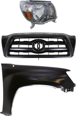 مجموعة المصابيح الأمامية البديلة (جانب الركاب) تناسب Toyota Tacoma 2005-2007 4.0L V6 هالوجين نوع 1 - تتضمن الحاجز والشبكة in Saudi Arabia