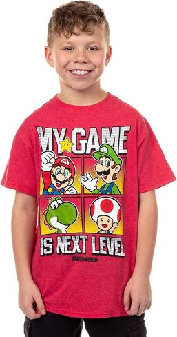 تي شيرت برسومات Super Mario Boys' My Game is Next Level Character Boxes in Saudi Arabia