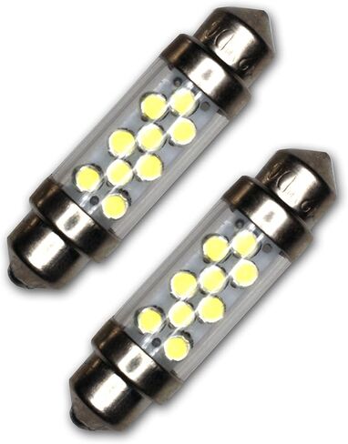 Tuningpros LEDUHL-39M-B9 Under Hood Light LED Light Bulbs Festoon 39mm, 9 LED Blue 2-pc Set in Saudi Arabia