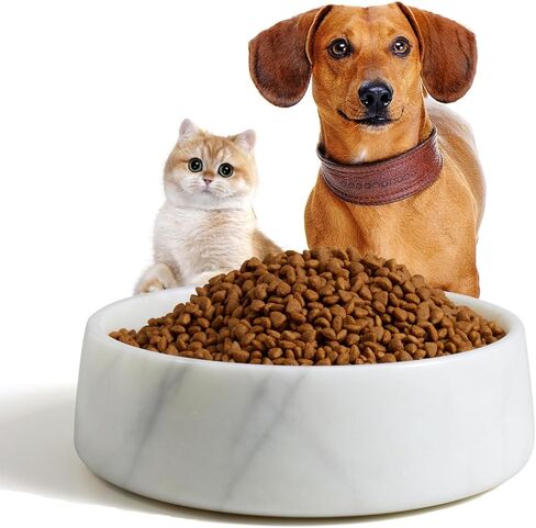 وعاء الكلب الرخامي ، وعاء ماء الغذاء غير القابل للانزلاق ، طبق حجر كبير مرجح ، وعاء الحيوانات الأليفة الرخامي الطبيعية للقطط والكلاب الكبيرة ، والهدايا للحيوانات الأليفة ، يحمل 6 أكواب (6 رطل) in Kuwait