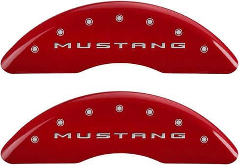 MGP Caliper Covers - Brake Caliper Covers 2015-2023 Ford Mustang - Front and Rear Set - Red in Saudi Arabia