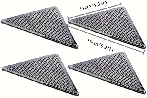 8pcs Triangular Rug Grippers Non-Slip, Dual-Sided Adhesive Pads, Easy to Apply & Remove,Washable, Keeps Corners Flat on Hardwood Floors & Tiles Deal for Bedrooms, Offices, Living Rooms in Saudi Arabia