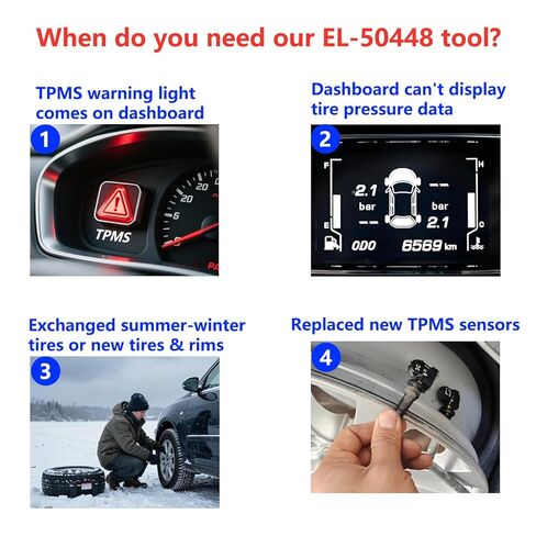 EL-50448 TPMS أداة إعادة تعلم GM TPMS أداة إعادة تعلم Chevy TPMS أداة إعادة ضبط مستشعر الإطارات قطار نظام مراقبة ضغط الإطارات أداة برمجة تفعيل لسيارة Chevy Buick GMC لموديلات 200+ GM in Kuwait