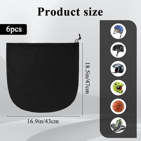 6Pcs Welding Helmet Bag Microfiber Ski Hood Storage Bags, Lightweight Motorcycle Helmet Storage Carrying Bag, Helmets Storages Large Helmets Organization for Football Hockey Ski Riding Racing Bicycle in Saudi Arabia