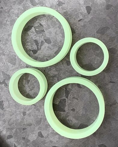 PAIR of Unique Glow in the Dark Solid Silicone Double Flare Tunnels - Plugs - Large Gauges - Body Jewelry in Saudi Arabia