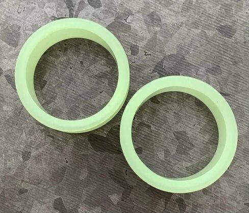 PAIR of Unique Glow in the Dark Solid Silicone Double Flare Tunnels - Plugs - Large Gauges - Body Jewelry in Saudi Arabia