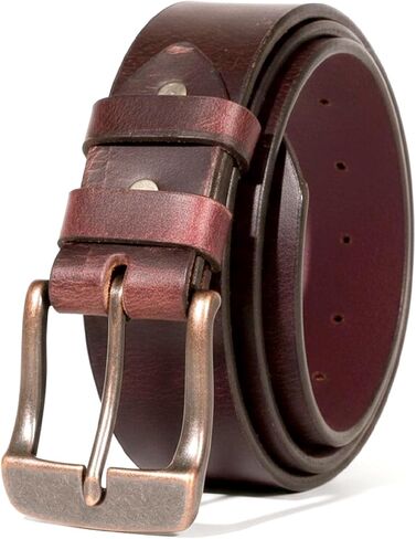 Mens Belts Leather Full Grain, Buffalo Leather, Handmade By Amish, (38mm) Width & (3.6mm) Thickness in Saudi Arabia