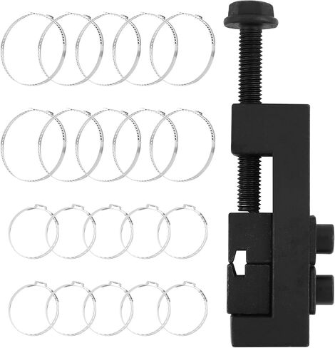 CV Boot Clamp Pliers with 10PCS Small and 10PCS Large Single Ear Hose Clamp, Single Ear Hose Drive Shaft CV Axle Boot Clamp Removal and Installation Tool for Most Cars(Color:Black) in Kuwait