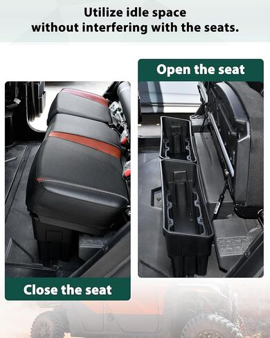 صناديق تخزين أسفل المقعد الخلفي لملحقات Polaris XPEDITION XP 5/ADV 5 2024-2026، صندوق منظم أدوات حجرة تخزين بولي مدمج أسفل المقعد الخلفي لـ Polaris Xpedition، 13 لتر × 2 قطعة in Kuwait