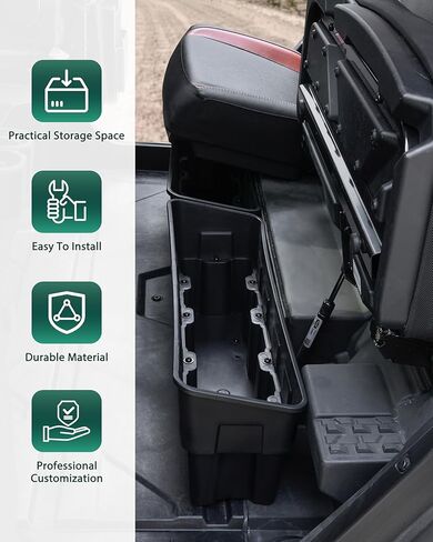 صناديق تخزين أسفل المقعد الخلفي لملحقات Polaris XPEDITION XP 5/ADV 5 2024-2026، صندوق منظم أدوات حجرة تخزين بولي مدمج أسفل المقعد الخلفي لـ Polaris Xpedition، 13 لتر × 2 قطعة in Kuwait
