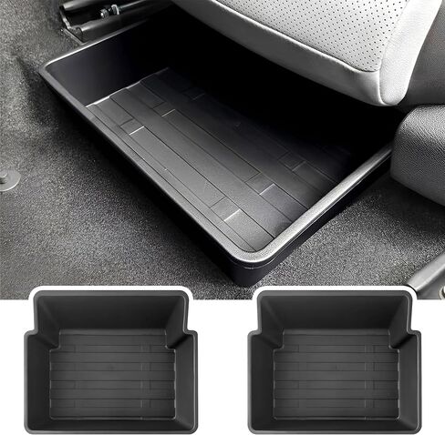 Under Seat Storage Box&Organizer Compatible with VW Golf 15-21,Atlas 23-25,Tiguan 17-25,2-Pack Hidden Organizer Tray for Front Seat Accessories,Not Compatible with Factory Amplifier Under Front Seats in Kuwait