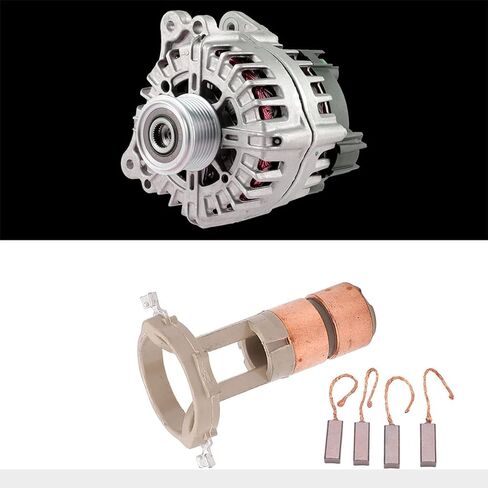 Automotive Slip Ring Brushes, Alternator Repair Kit, 2.36 x 1.57 x 1.18 Inch Set with Anti-Friction Feature, Generator Replacement Kit with Components, Car Alternator Bearing Repair Tools in Saudi Arabia