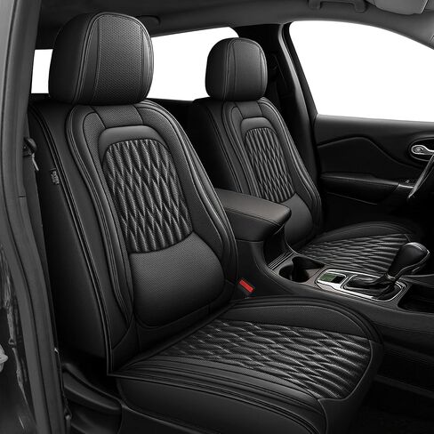IKABRVEM Car Seat Covers fit for Volvo XC70 2003-2016 : Waterproof Leather Automotive Seat 5 Seats Full Set (Black) in Saudi Arabia