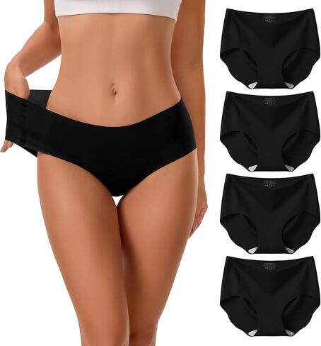 INNERSY Seamless Underwear for Women Soft No Show Invisible Hipster Panties 4-Pack in Saudi Arabia