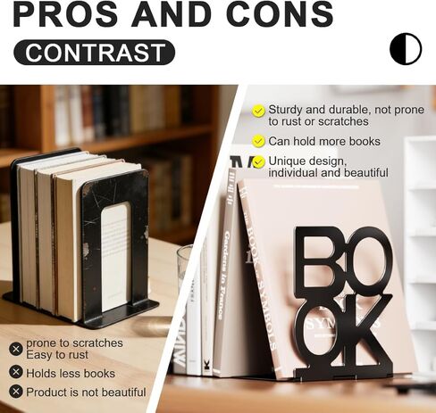 Book Ends,1 Pair Bookends Folding Book Ends Metal Bookend (1 Pair) in Saudi Arabia