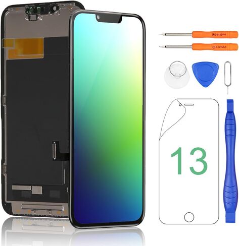 Yodoit لجهاز iPhone 6s Plus استبدال الشاشة باللمس LCD شاشة محول رقمي زجاج كامل التجميع الكاميرا زر المنزل استشعار القرب سماعة الأذن + أداة 5.5 بوصة (أسود) in Saudi Arabia