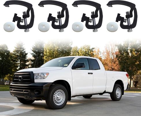 مجموعة من 4 مشابك لسرير الشاحنة لغطاء الشاحنة/الغطاء/غطاء العربة متوافق مع نظام حاجز السرير Toyota Tundra 2007-2025 & Tacoma 2005-2015 in Kuwait
