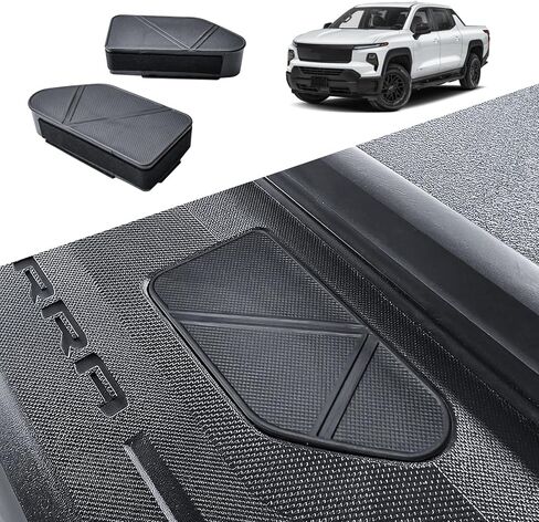 TACOBRO Bed Rail Stake Pocket Covers Compatible with Chevy Silverado EV 2024-2026 /GMC Sierra EV 2026 2025 2024 Rear Holes Truck Bed Rail Hole Plugs Stake Pocket Caps Cover in Saudi Arabia
