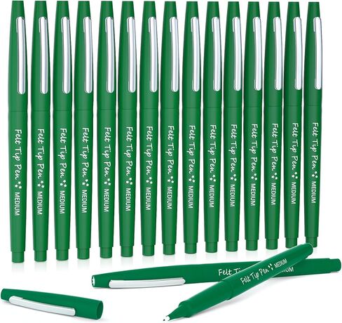 Lelix Felt Tip Pens, 15 Red Pack, 0.7mm Medium Point, Felt Tip Markers Pens for Journaling, Writing, Note Taking, Planner, Perfect for School Office and Art Supplies in Kuwait