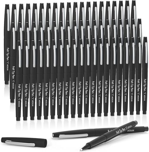 Lelix Felt Tip Pens, 15 Red Pack, 0.7mm Medium Point, Felt Tip Markers Pens for Journaling, Writing, Note Taking, Planner, Perfect for School Office and Art Supplies in Kuwait