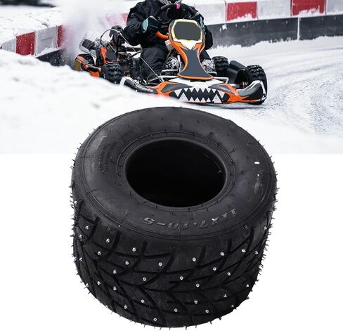 إطار 11x7.10-5، إطار ثلجي مطاطي مضاد للانزلاق بدون أنبوبة من Go Kart مع مسامير مضادة للانزلاق لدراجات الانجراف وعربات الذهاب in Kuwait