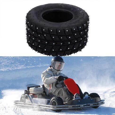 Go Kart Tubeless Tire, 10x4.50 5-Non Slip Front Wheel Tire with Anti Skid Spikes for Snow Off Road Drift Trikes Go Karts in Saudi Arabia