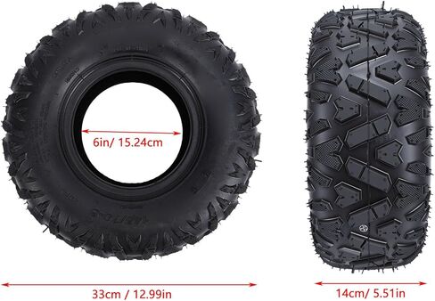 Diydeg 145 70 6 Tire, High Performance Rubber Tire for ATV UTV Quad Off Road Go Kart Cart, with Innovative Tread Pattern for Enhanced Traction and Durability in Saudi Arabia