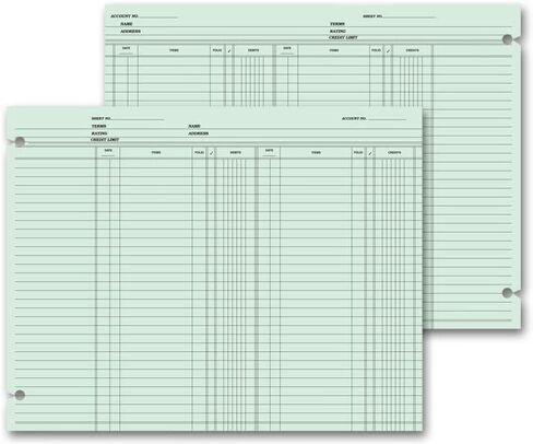 5Forms Double Entry Ledger Sheets 9 1/4 x 11 7/8" Qty 100 in Saudi Arabia