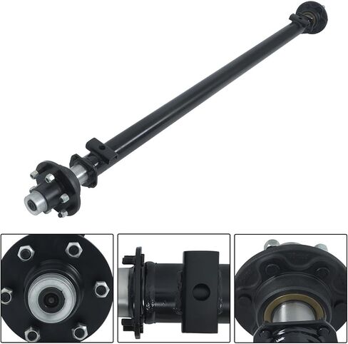 labwork 6000Lbs 6 Lug Trailer Axle 73 Inch Hub Face 58 Inch Spring Center 6 x 5.5 Bolts for Light Duty Trailers in Saudi Arabia